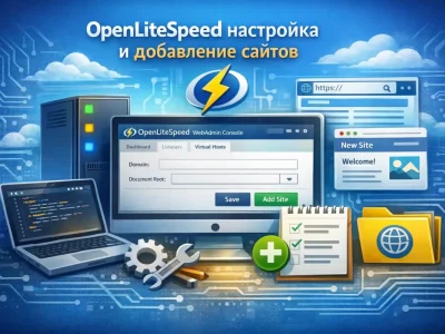 OpenLiteSpeed настройка и добавление сайтов.