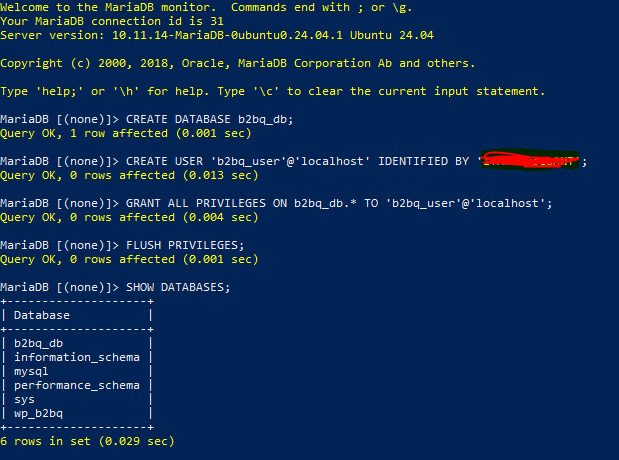 создание базы данных